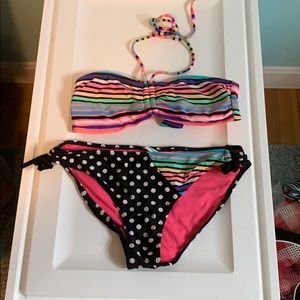 Colorful rainbow bathing suit